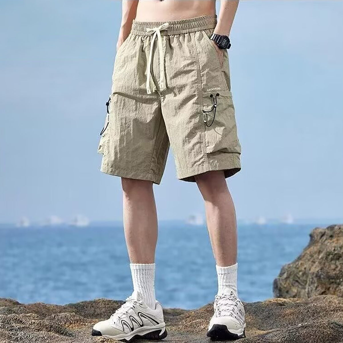 ✨Top-1 Men's Hiking Shorts✨|Men’s Drawstring Quick-Dry Cargo Shorts with Big Pockets