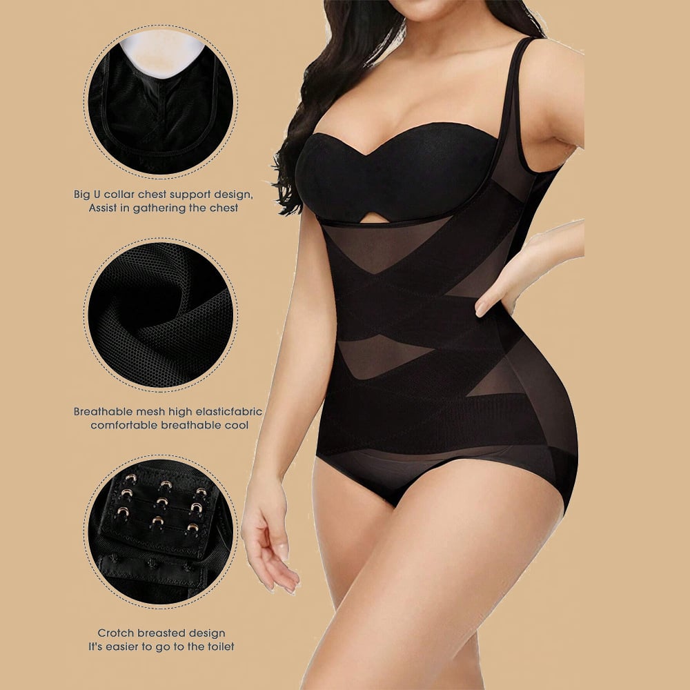 💝Women 2025 Tummy Control Mesh Slimming Girdles Shapewear Bodysuit