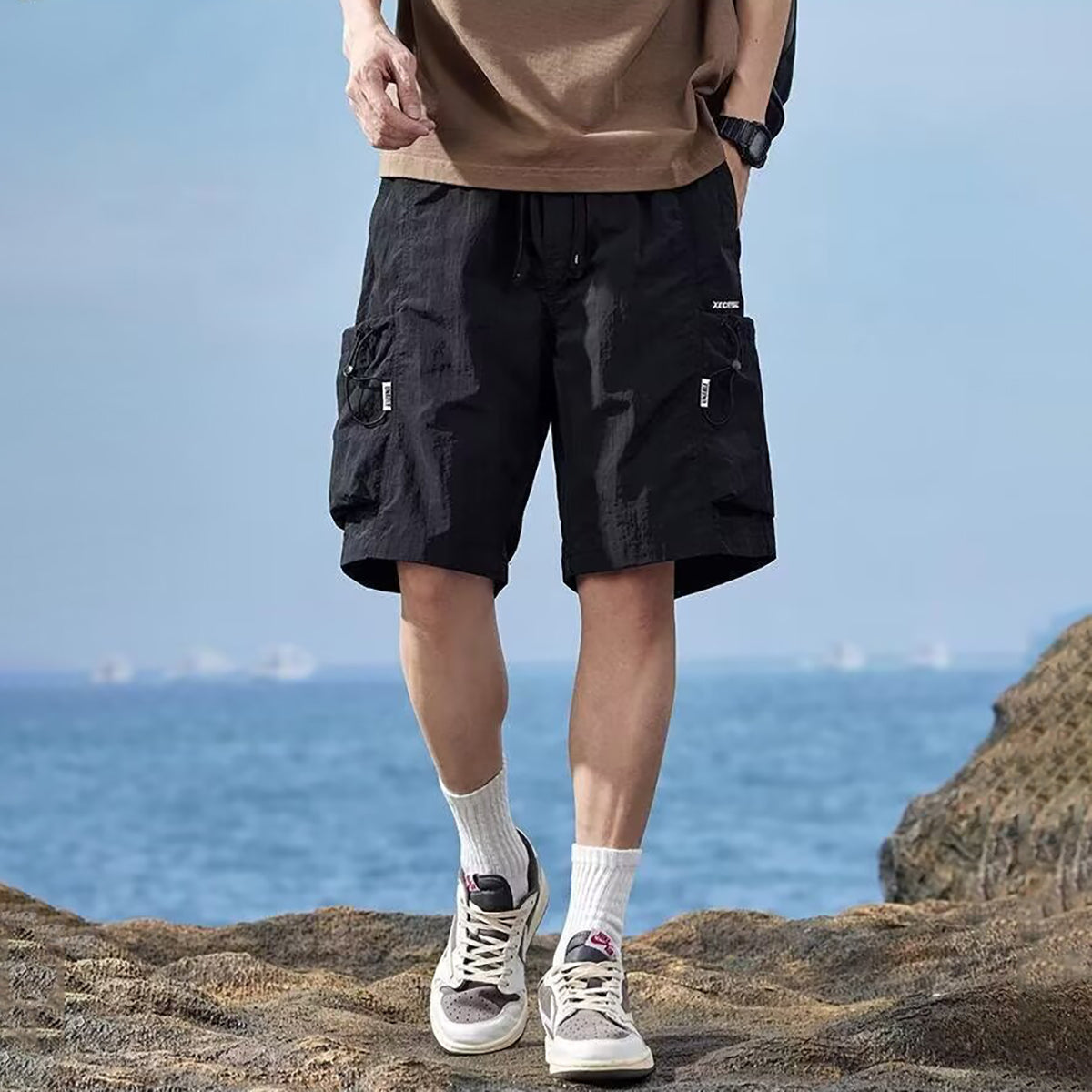 ✨Top-1 Men's Hiking Shorts✨|Men’s Drawstring Quick-Dry Cargo Shorts with Big Pockets
